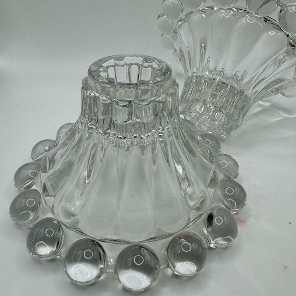 Vintage Pair of Anchor Hocking Boopie Candlesticks - Picture 2 of 6